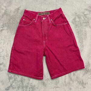 Vintage Levis 900 Series Shorts Women Size 3 Red Pink High Waist Denim Jean 90s